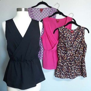 Bundle Small Merona Blouse Set Peplum Wrap Top